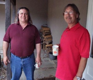 Dale Newman and Steve Pudding Jones catch up (Photo Copyright Evil Jam)