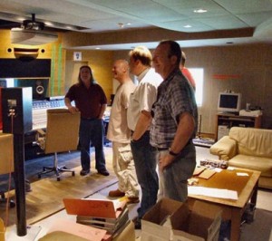 Dale and the Winners in the control room (Photo Copyright Evil Jam)